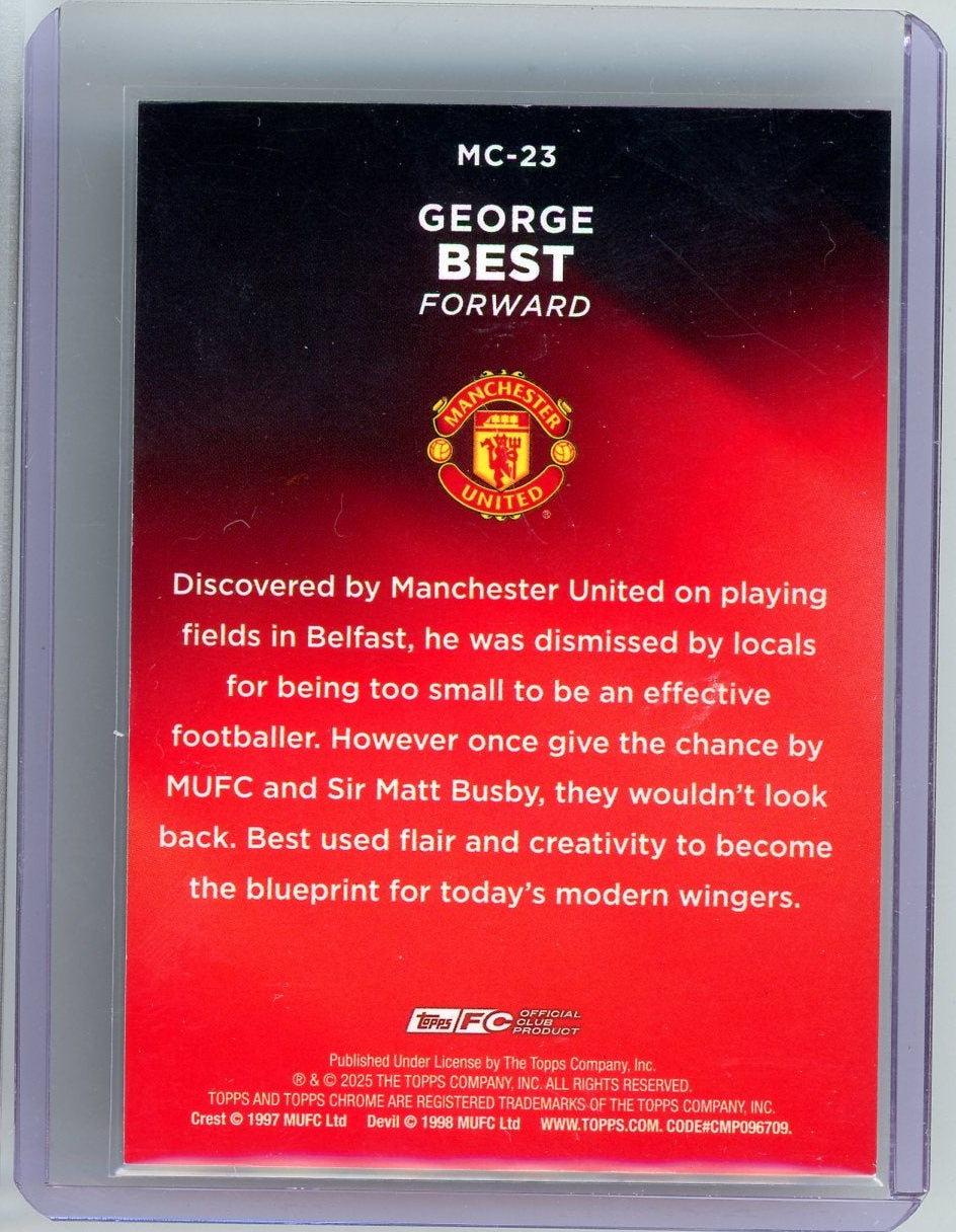 George Best 2025 Topps Chrome FC gold refractor #'d 26/50