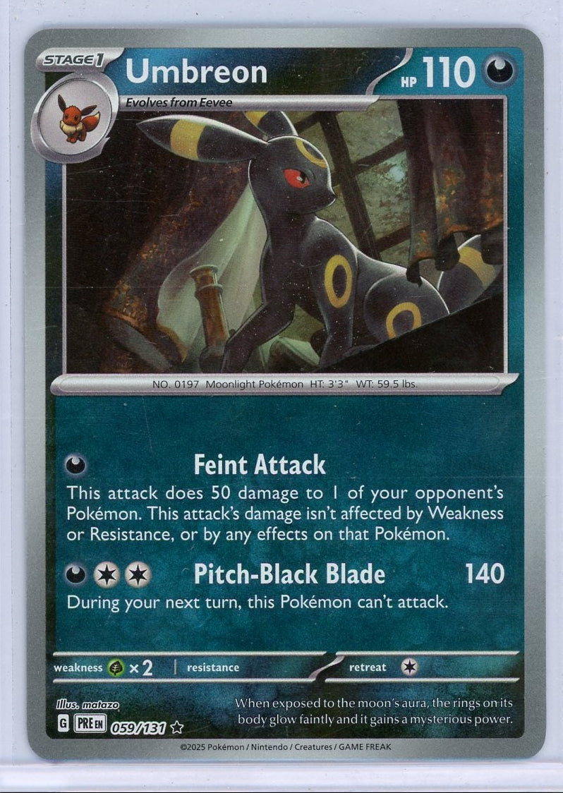 Umbreon 2025 Prismatic Evolutions Master Ball holo #059/131