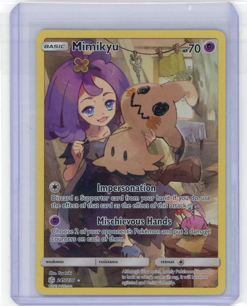 Mimikyu 2019 Pokemon Cosmic Eclipse Secret rare holo 
