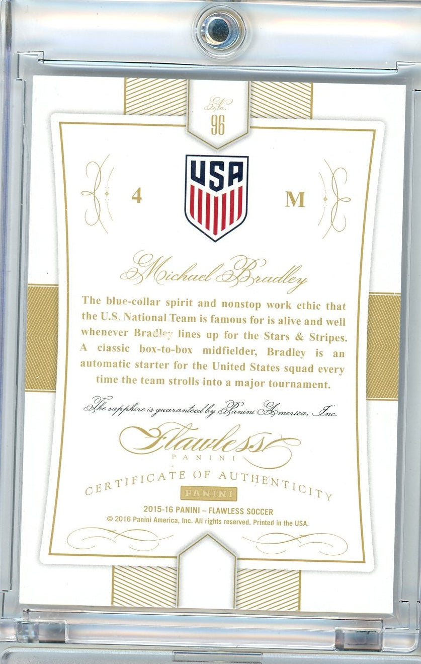 Michael Bradley 2015-16 Panini Flawless Sapphire #'d 07/10