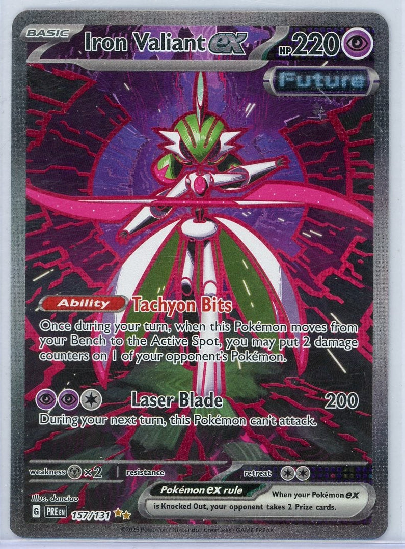 Iron Valiant ex 2025 Prismatic Evolutions Special Illustration rare #157/131