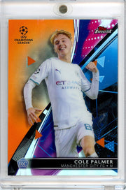Cole Palmer 2022-23 Topps Finest UEFA Champions League orange ref. rookie card #'d 24/25