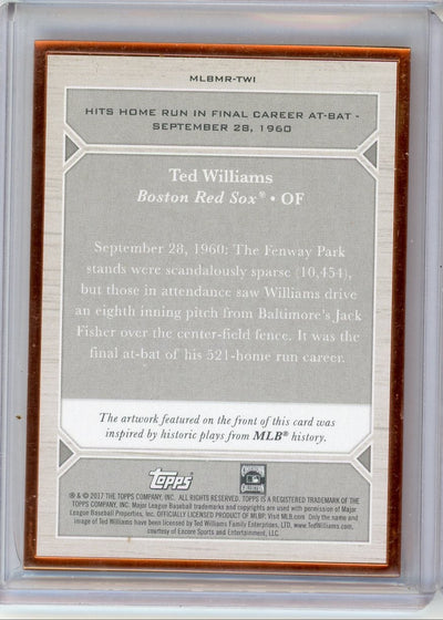 Ted Williams 2017 Topps Transcendent MLB Moments #'d 77/87
