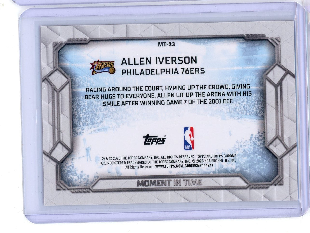 Allen Iverson 2025-26 Topps Chrome Update Moment In Time #'d 19/25