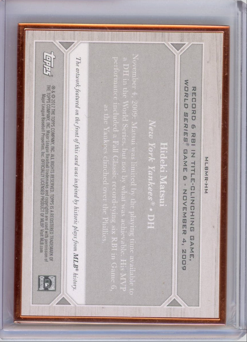 Hideki Matsui 2017 Topps Transcendent MLB Moments 