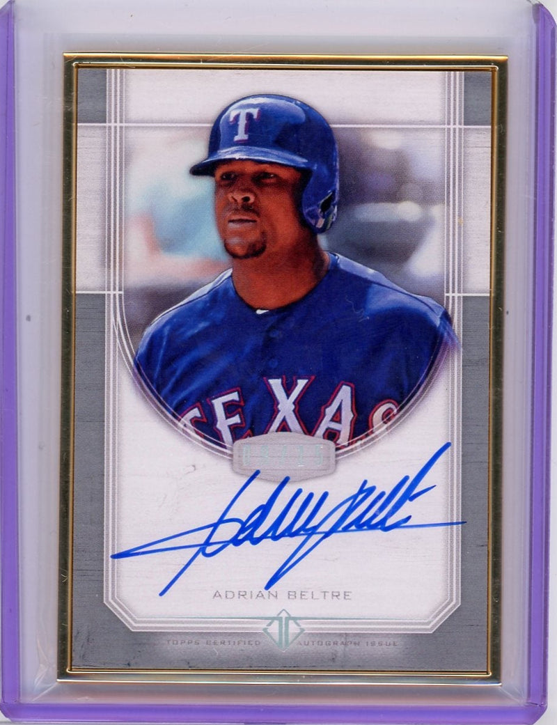 Adrian Beltre 2017 Topps Transcendent gold frame autograph 