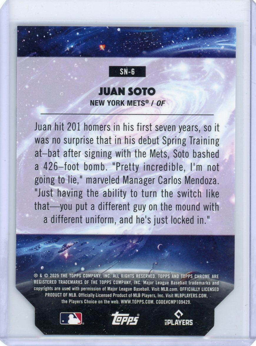 Juan Soto 2025 Topps Chrome Cosmic Stella Nova