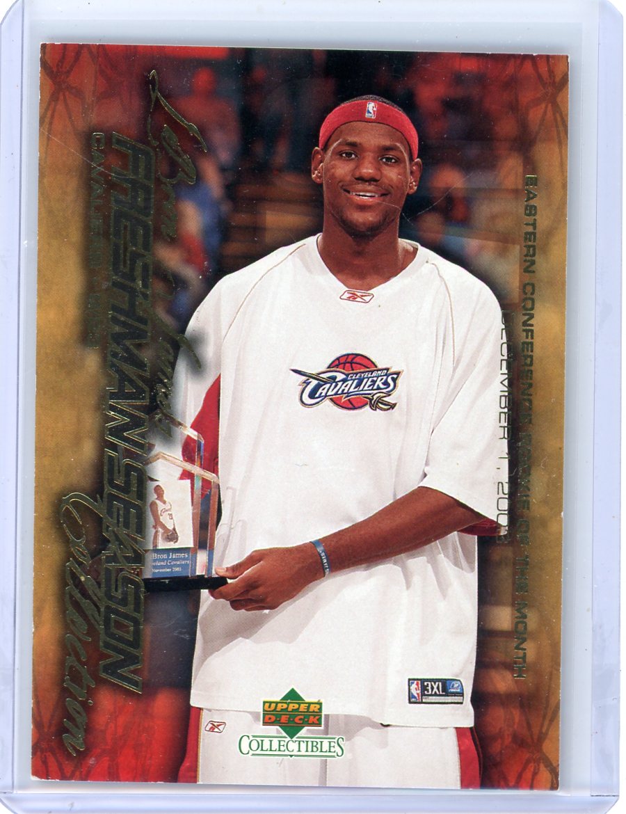 LeBron James 2004 Upper Deck LBJ Freshman Seasons "Eastern Conf. Rookie of the Month, December '03"