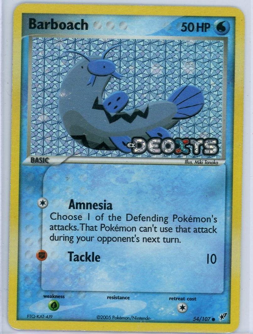 Barboach 2005 Pokemon ex Deoxys reverse holo (stamped) #54/107 MP/HP