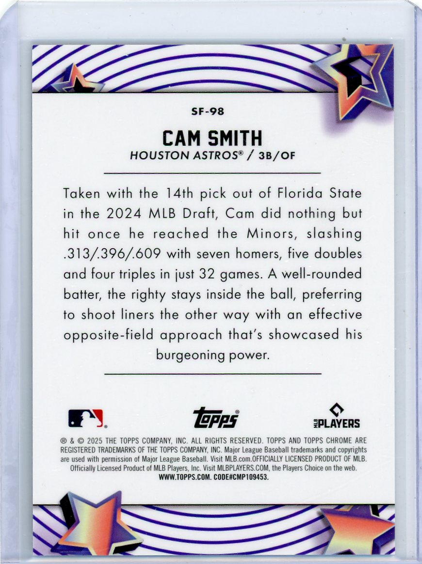 Cam Smith 2025 Topps Chrome Cosmic Starfractor