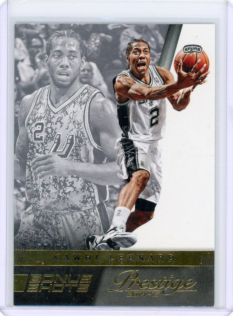 Kawhi Leonard 2014-15 Panini Prestige Bonus Shots gold 