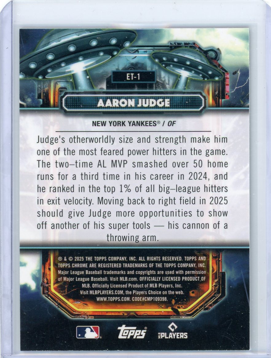 Aaron Judge 2025 Topps Chrome Cosmic Extraterrestrial Talent