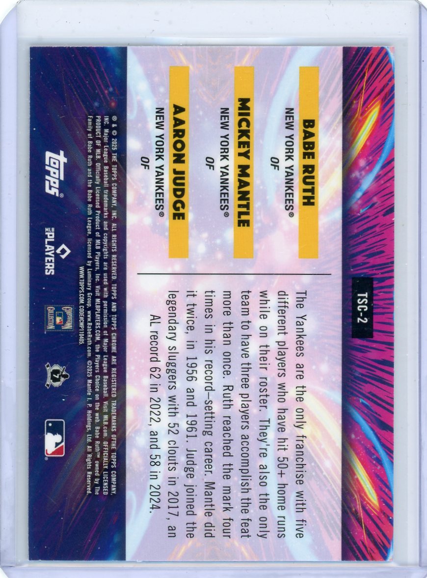 Ruth/Mantle/Judge 2025 Topps Chrome Cosmic Star Clusters
