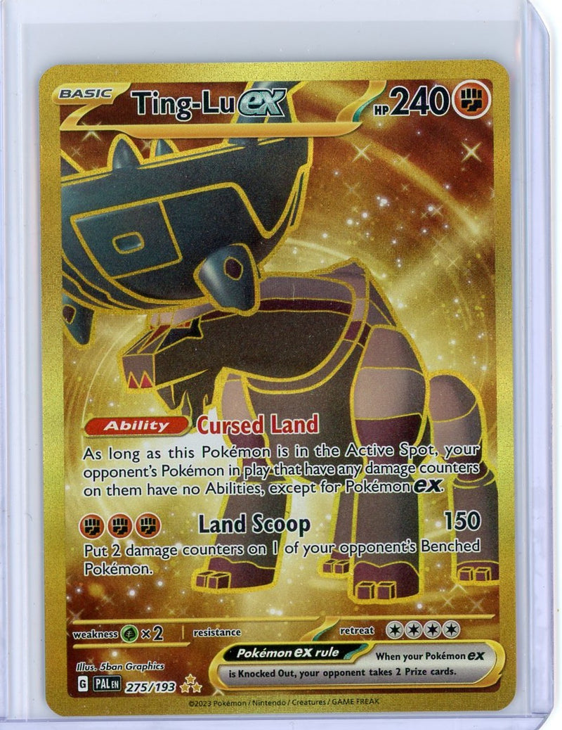 Ting-Lu EX 2023 Pokemon super rare lucky gold holo 275/193