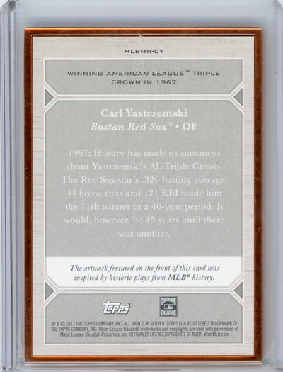Carl Yastremski 2017 Topps Transcendent MLB Moments #'d 35/87
