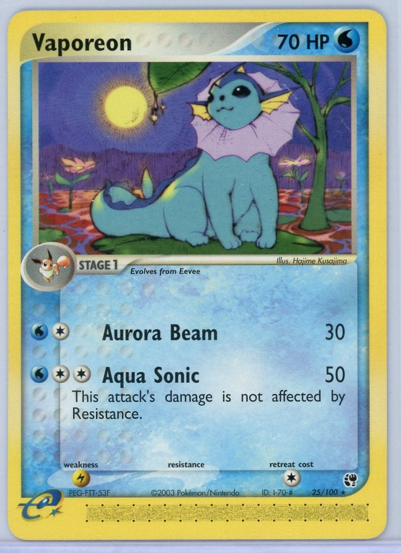 Vaporeon 2003 Pokémon Sandstorm non holo #25/100 LP