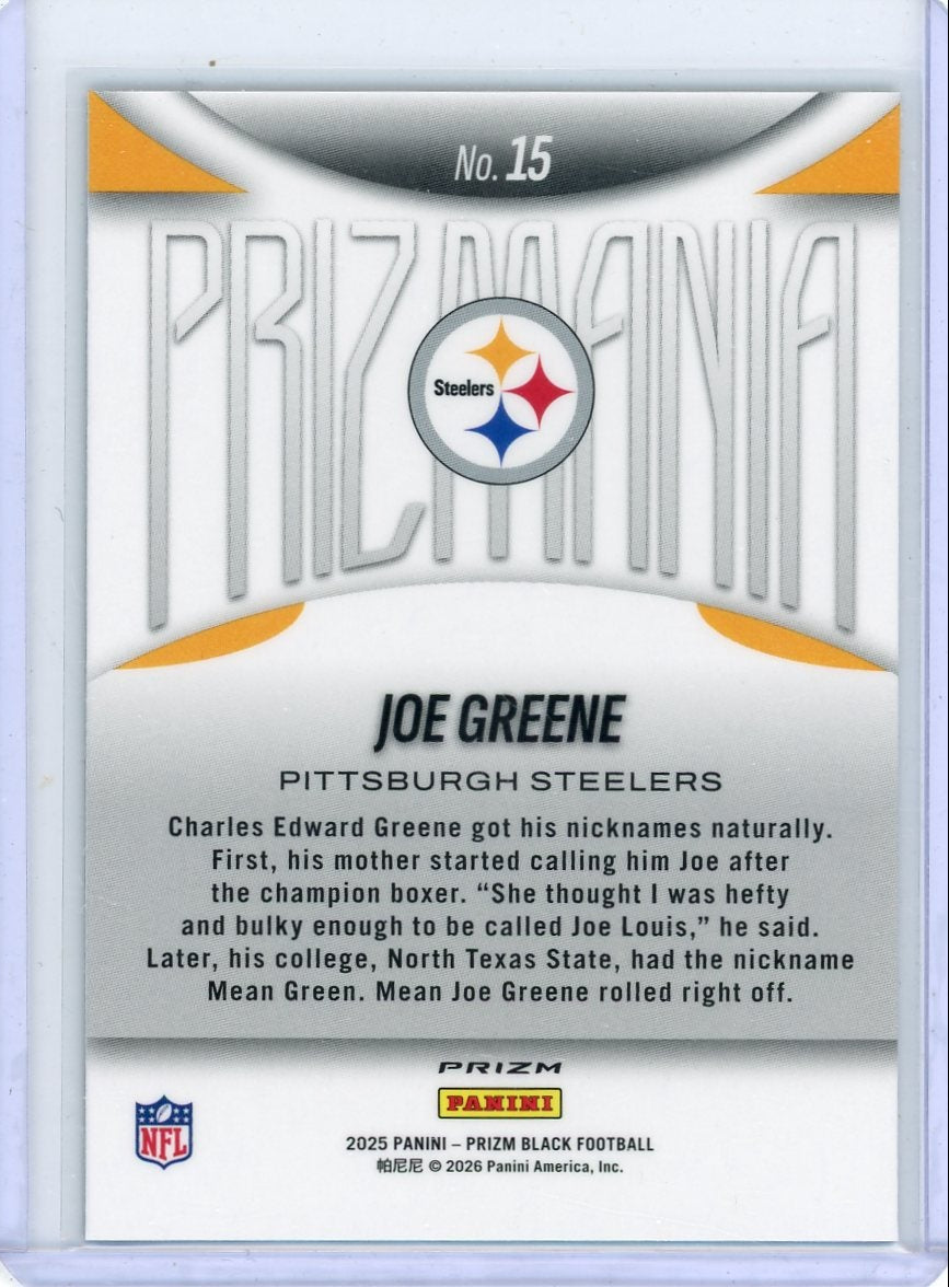 Joe Greene 2025 Panini Prizm Prizmania SSP Case Hit