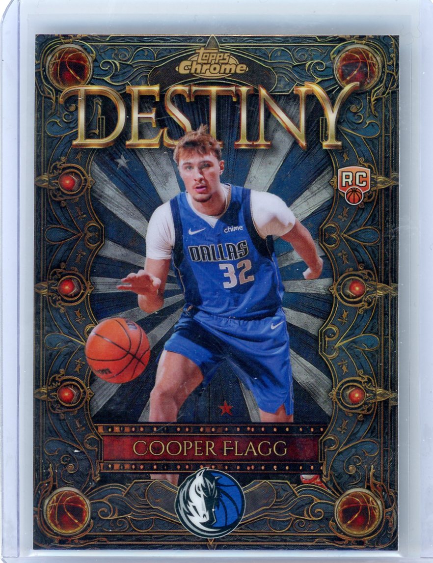 Cooper Flagg 2025 Topps Chrome Destiny Refractor RC