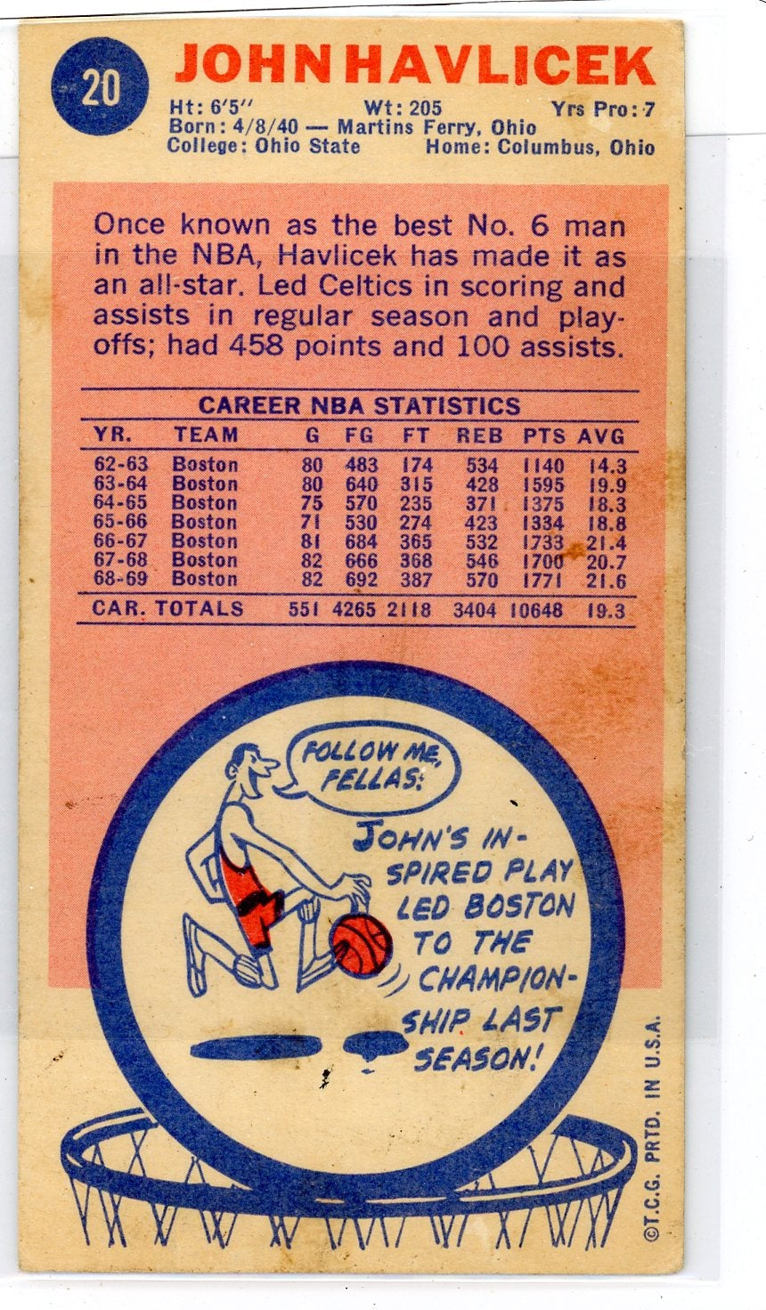 John Havlicek 1969-70 Topps #20