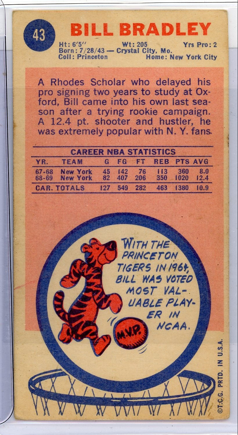 Bill Bradley 1969-70 Topps #43