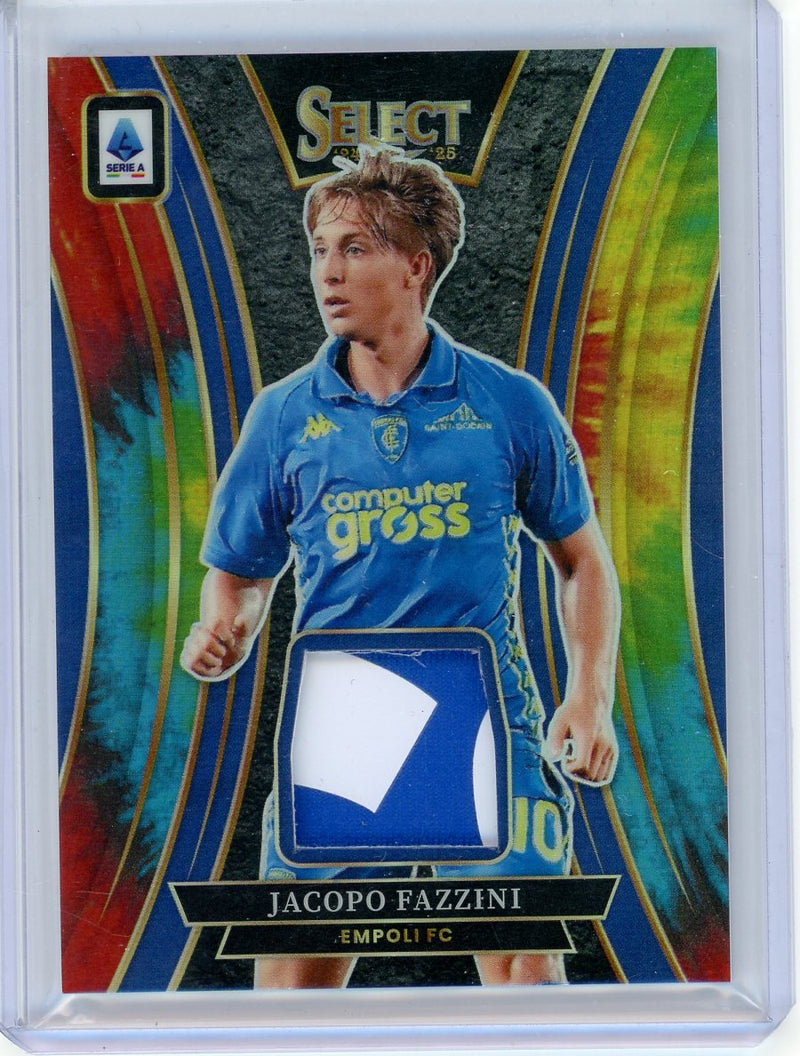 Jacopo Fazzini 2024-25 Panini Select FIFA jersey relic tie-dye prizm 