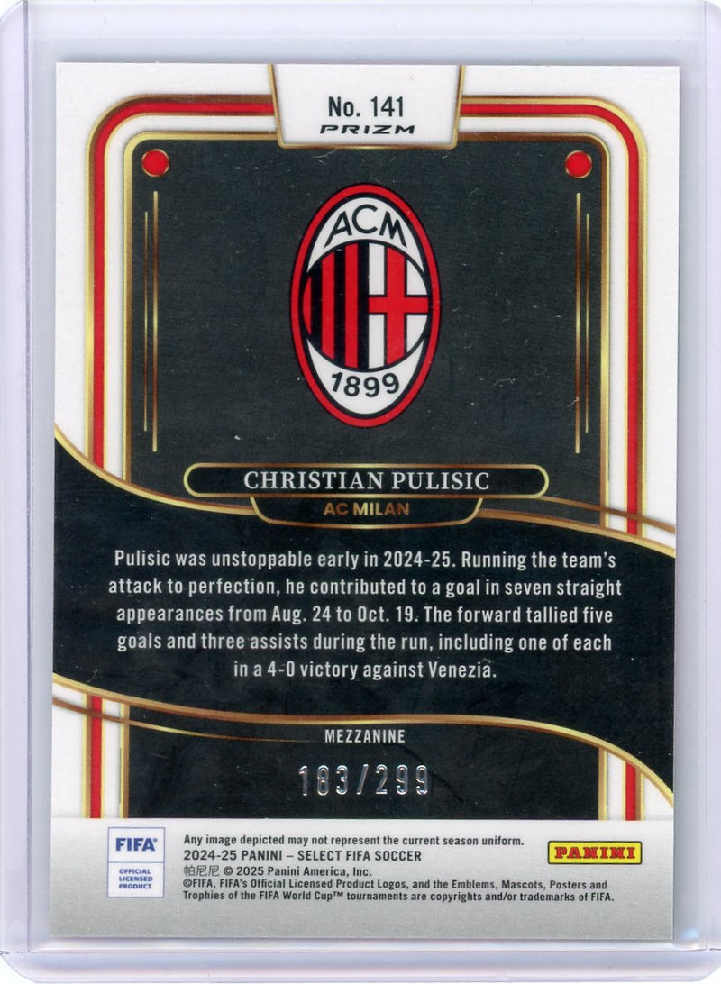 Christian Pulisic 2024-25 Panini Select FIFA pink mojo prizm 