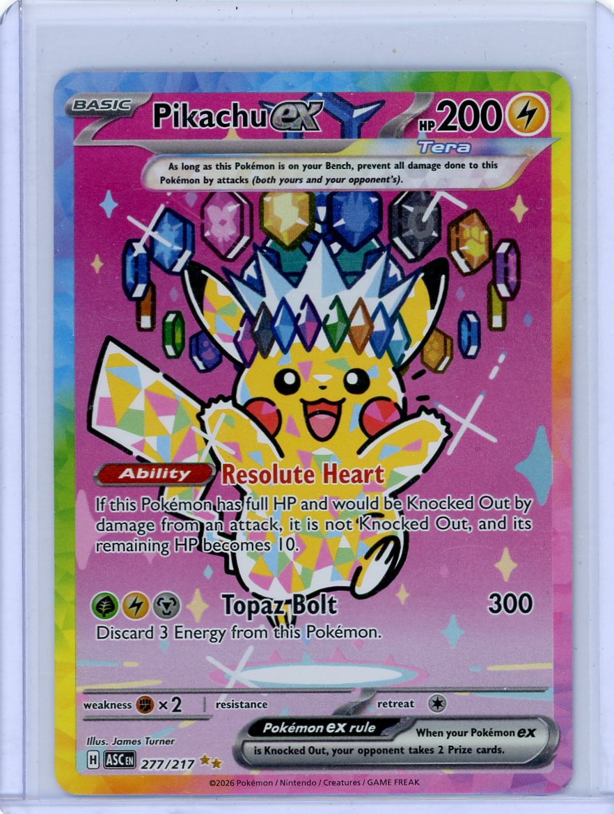 Pikachu ex Pokémon Ascended Heroes Special Illustration Rare #277/217