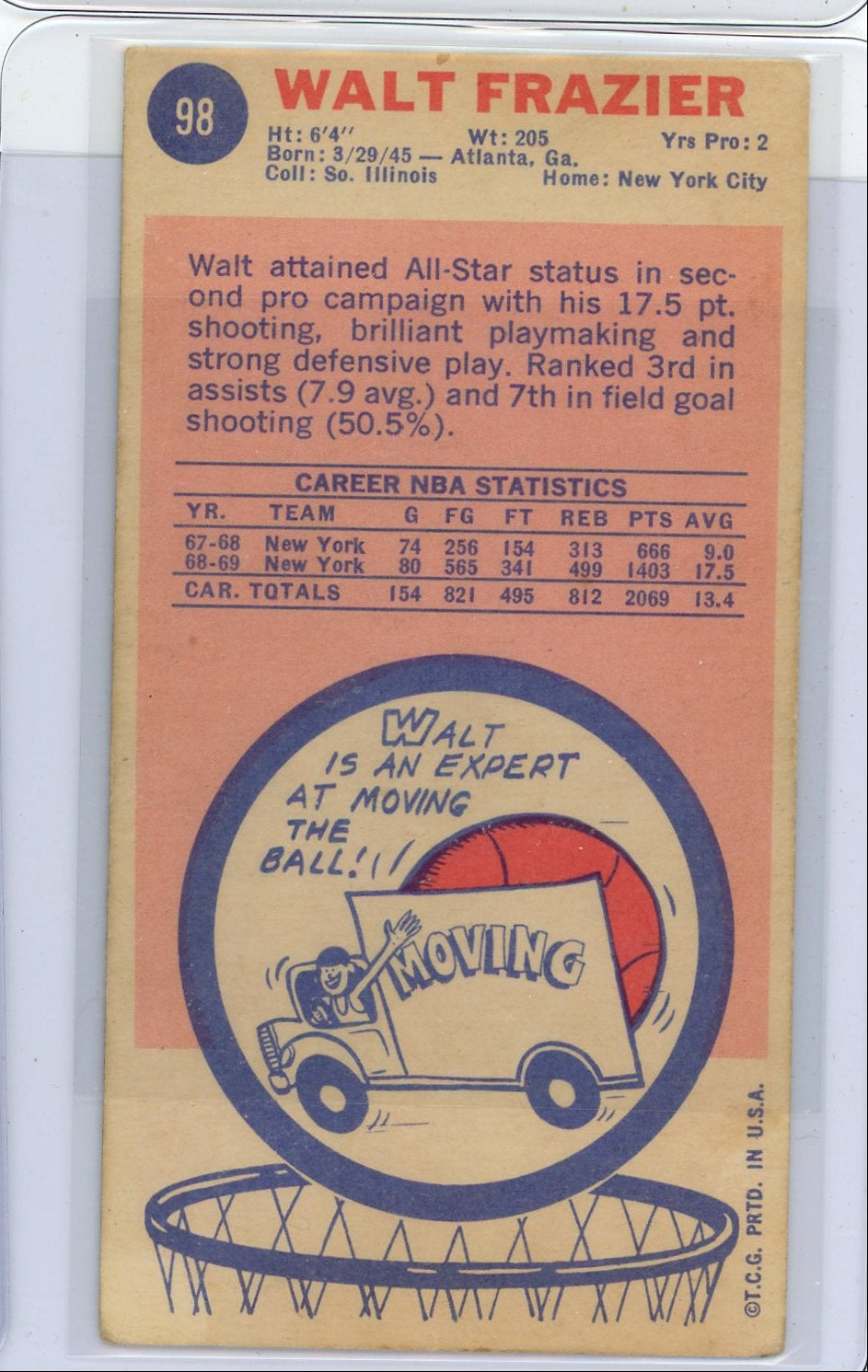 Walt Frazier 1969-70 Topps #98