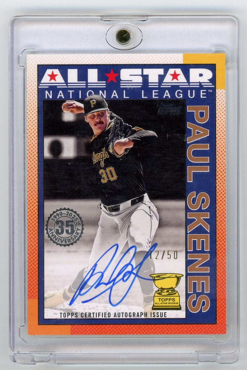 Paul Skenes 2025 Topps 1990 Topps 35th Anniversary All-Stars Autographs Gold 