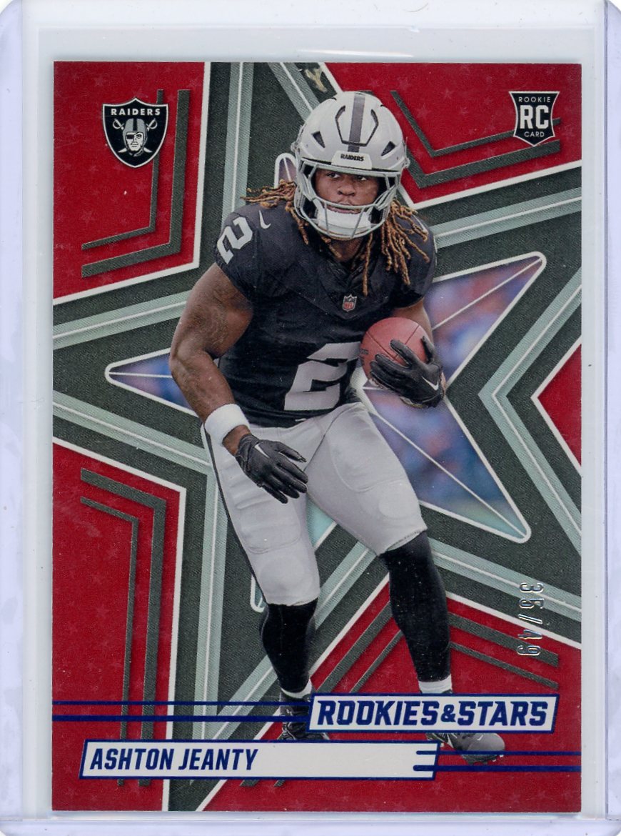 Ashton Jeanty 2025 Panini Rookies & Stars Red and Blue #'d 35/49
