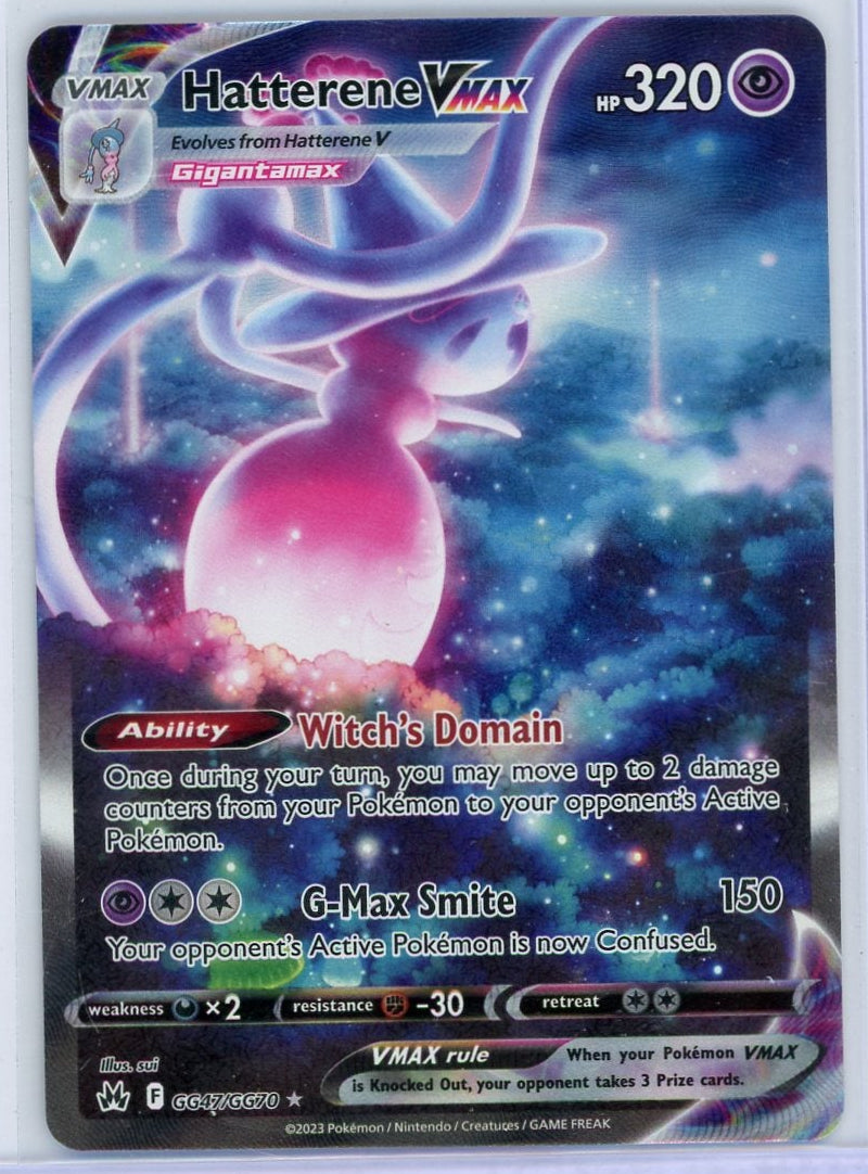 Hatterene Vmax Pokémon Crown Zenith Galarian Gallery #GG47/GG70