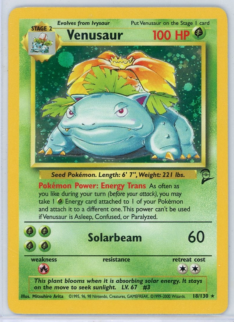 Venusaur 2000 Pokemon Base Set 2 holo #18/130 LP/NM
