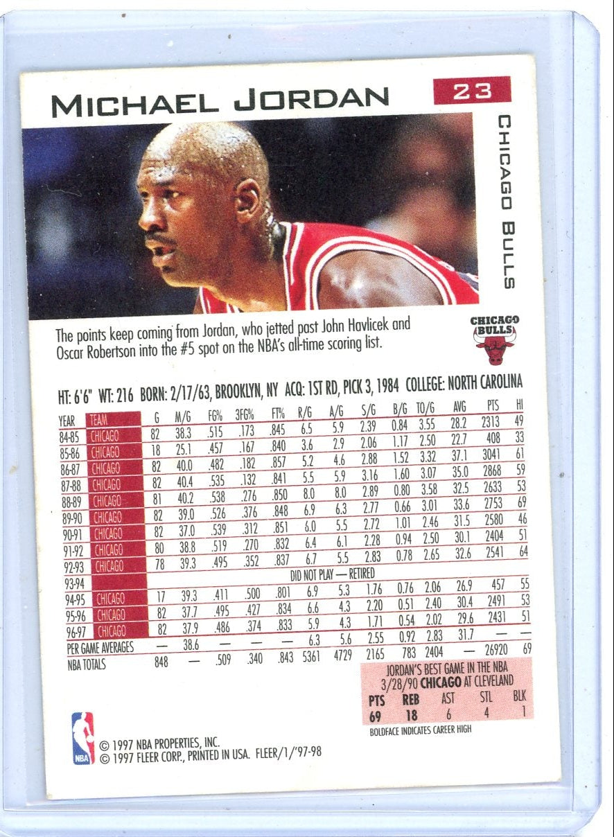 Michael Jordan 1997-98 Fleer #23