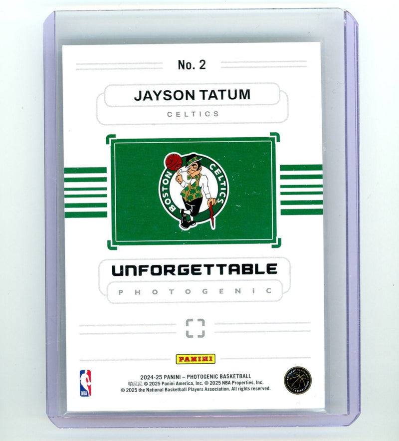 Jayson Tatum 2024-25 Panini PhotoGenic Unforgettable Diamond 