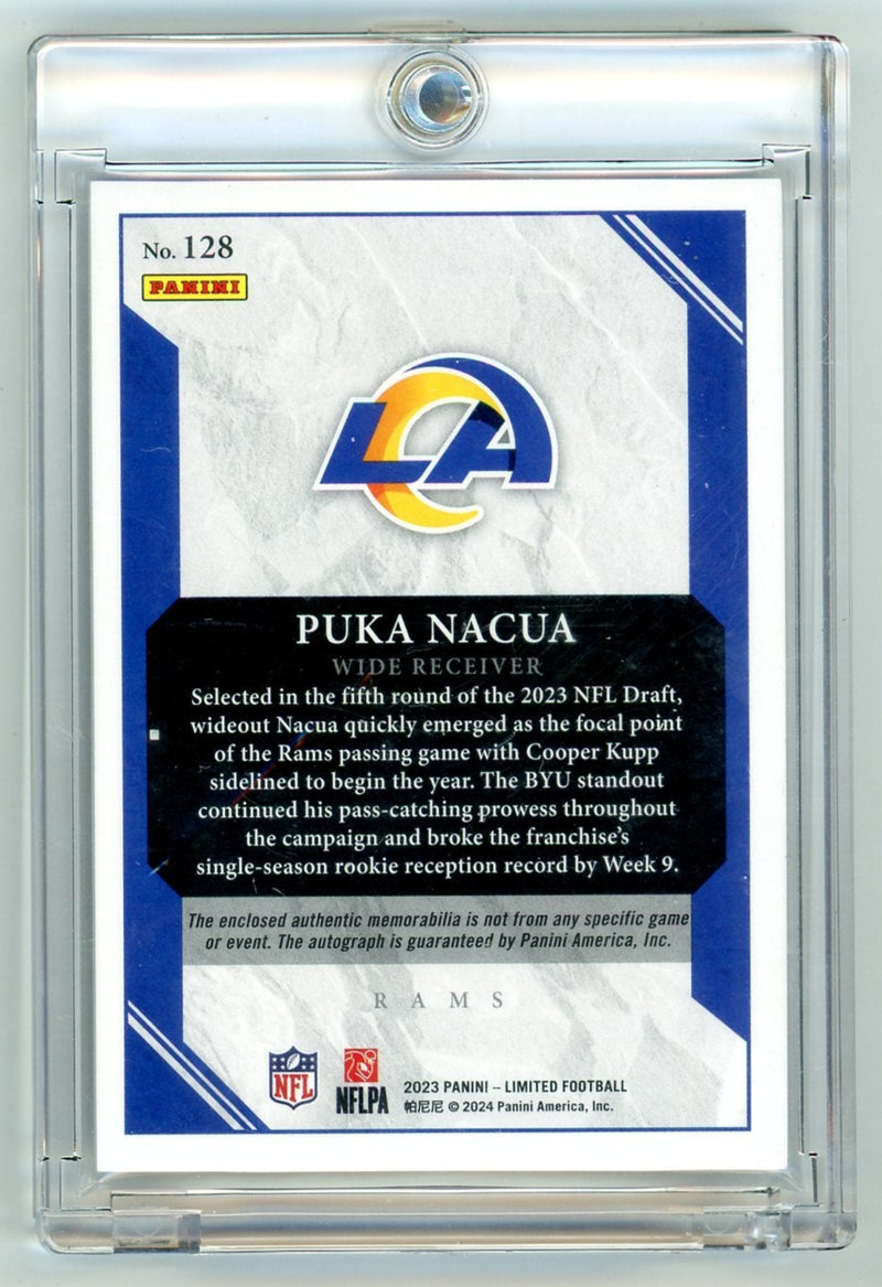 Puka Nacua 2023 Panini Limited RPA Gold Spotlight 