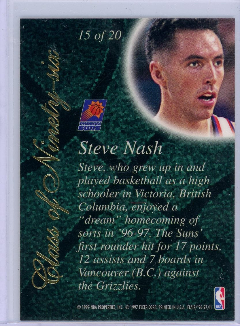 Steve Nash 1996-97 Flair Showcase Class of Ninety-Six #15