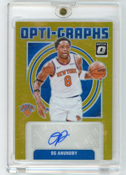OG Anunoby 2024-25 Panini Donruss Optic Opti-Graphs Auto Gold #'d 03/10