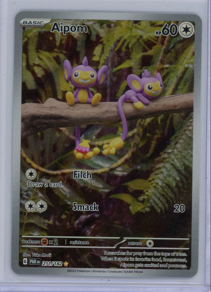 Aipom Pokémon Paradox Rift Illustration Rare #211/182