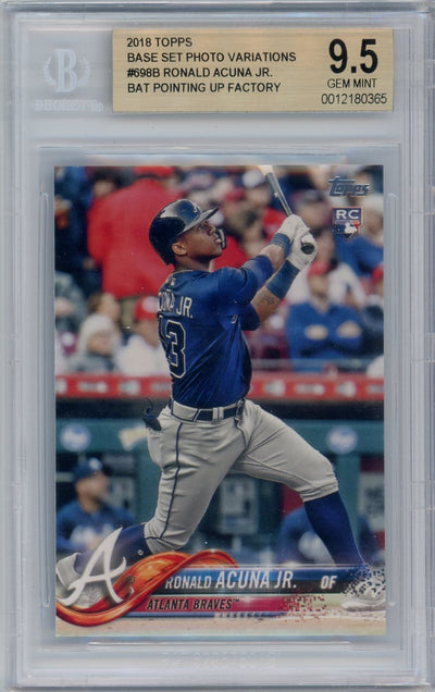 Ronald Acuna Jr 2018 Topps Base Set Photo Variations #698 Rookie BGS 9.5