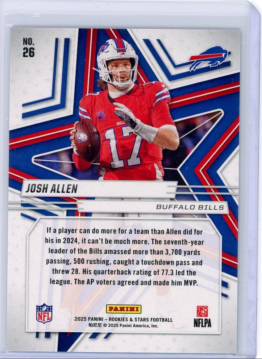 Josh Allen 2025 Panini Rookies & Stars True Blue #'d 136/149