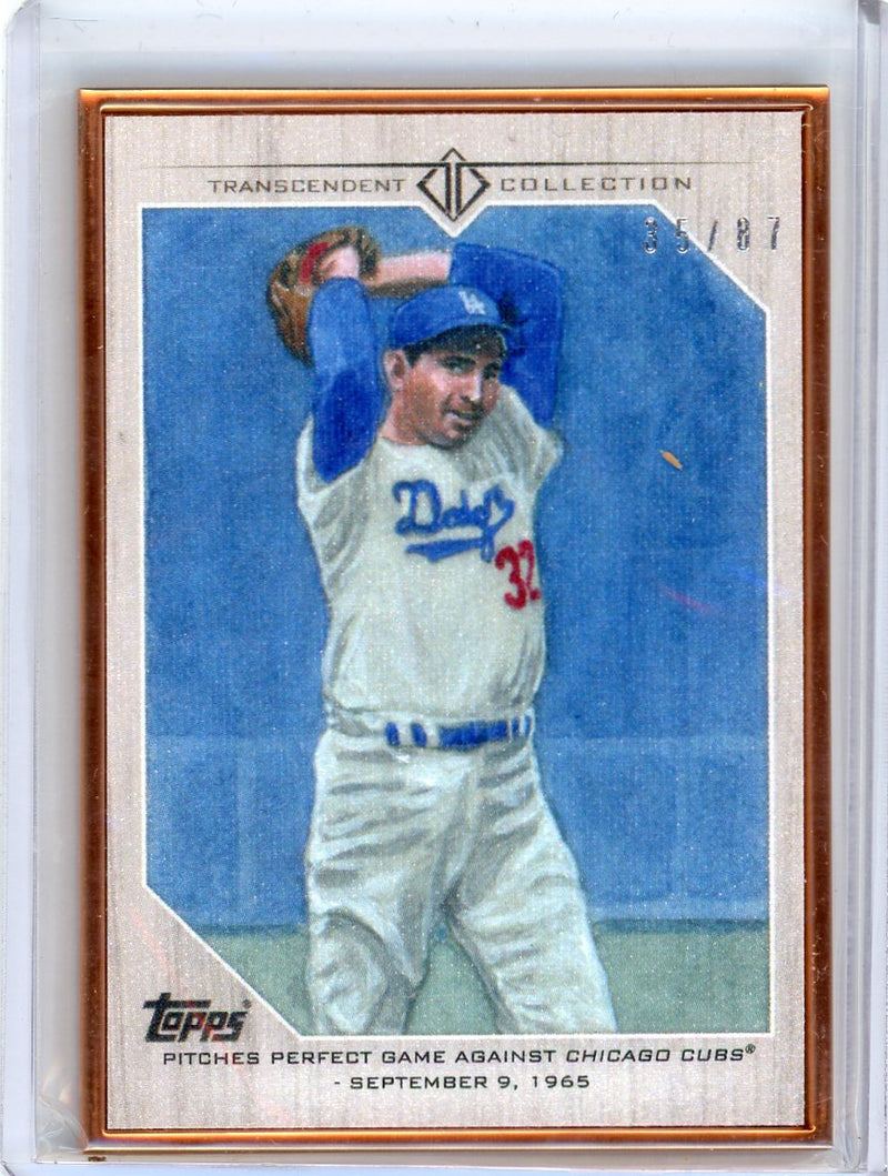 Sandy Koufax 2017 Topps Transcendent MLB Moments 