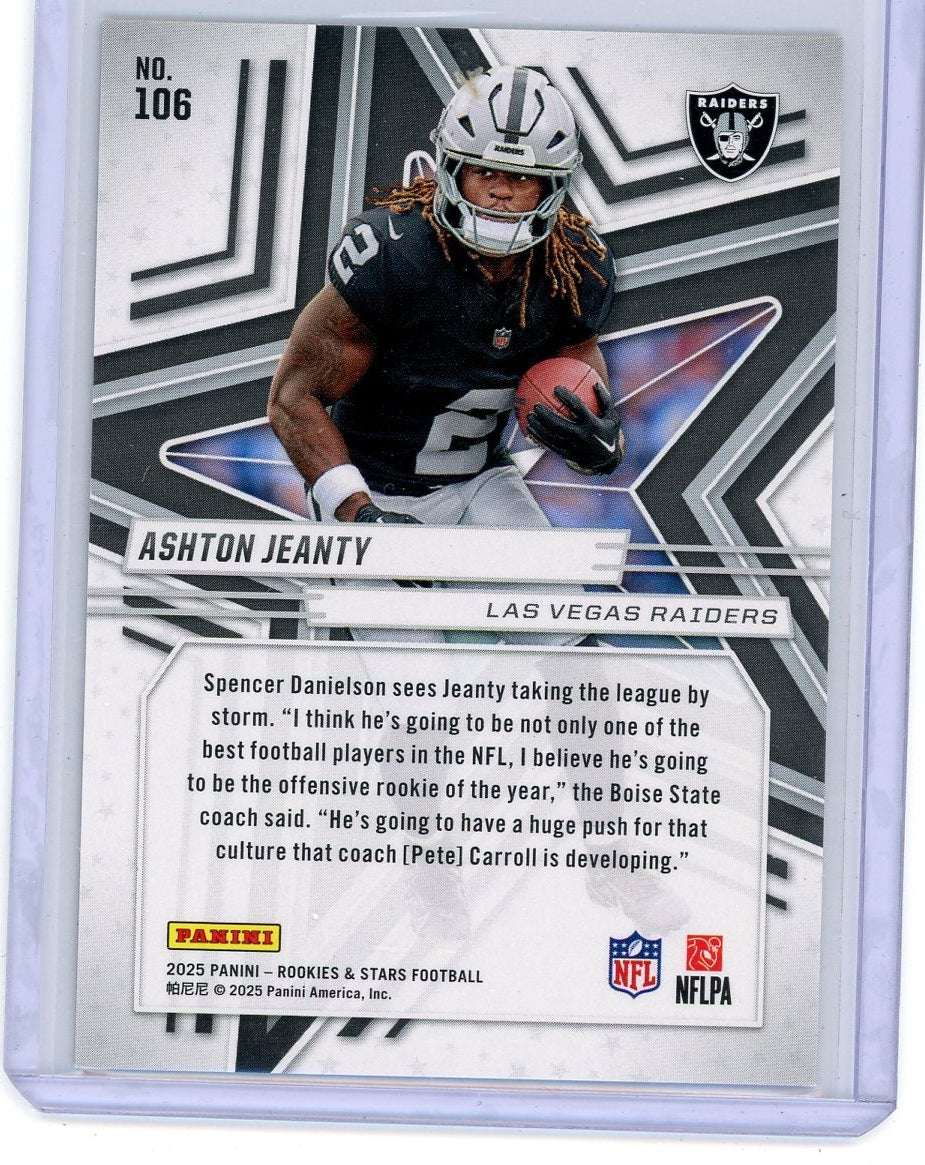 Ashton Jeanty 2025 Panini Rookies & Stars Red and Blue #'d 35/49