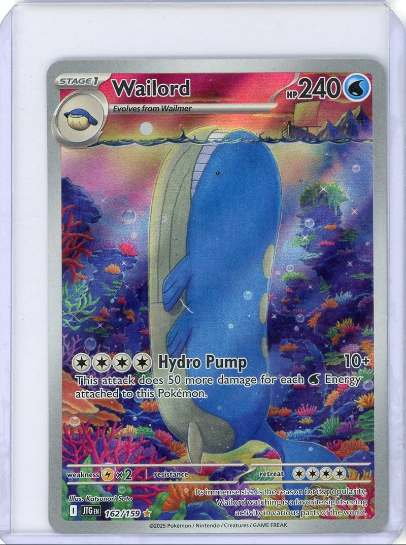 Wailord 2025 Pokemon Journey Together Illustration rare holo 