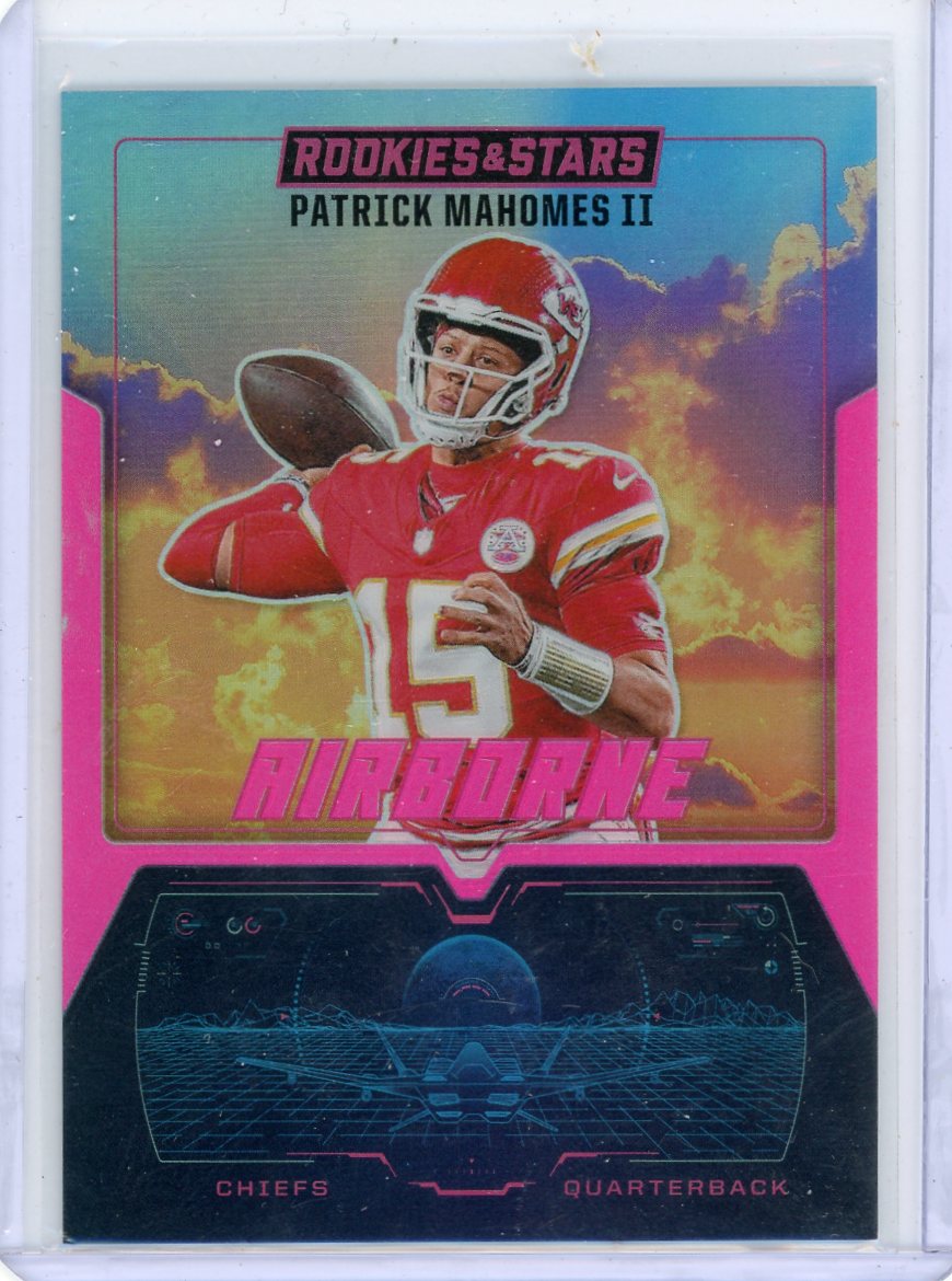 Patrick Mahomes 2025 Panini Rookies & Stars Airborne Pink #'d 24/75
