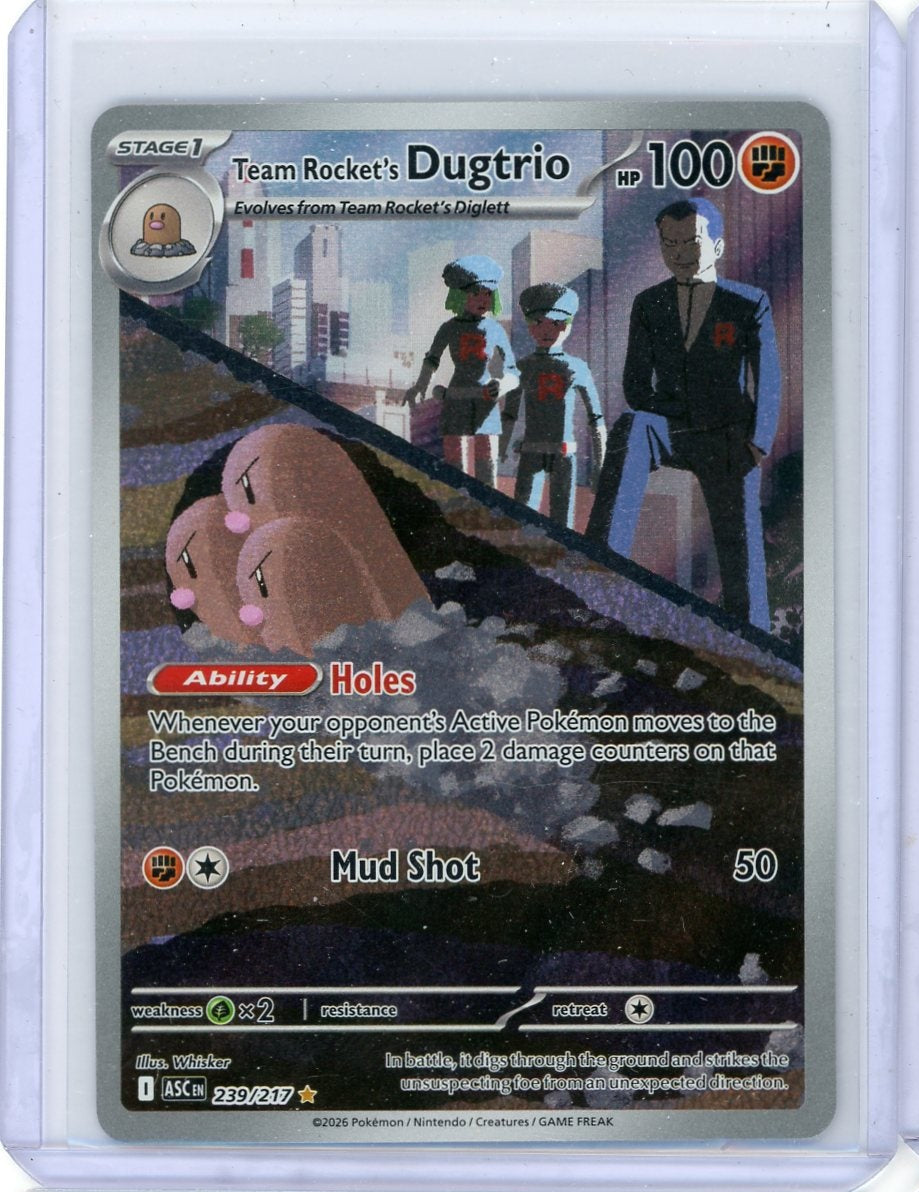 Team Rocket's Dugtrio Pokemon Ascended Heroes Illustration Rare #239/217