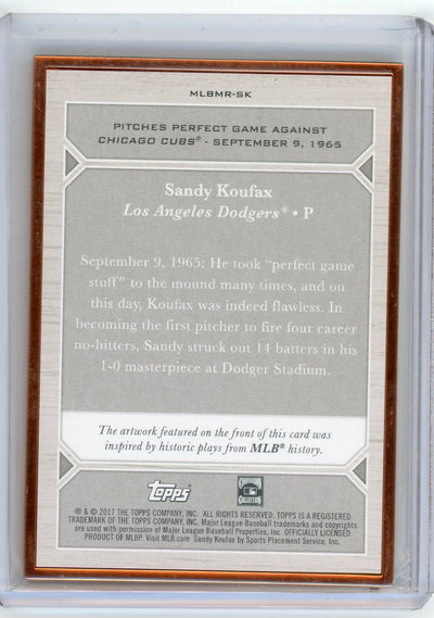 Sandy Koufax 2017 Topps Transcendent MLB Moments #'d 35/87