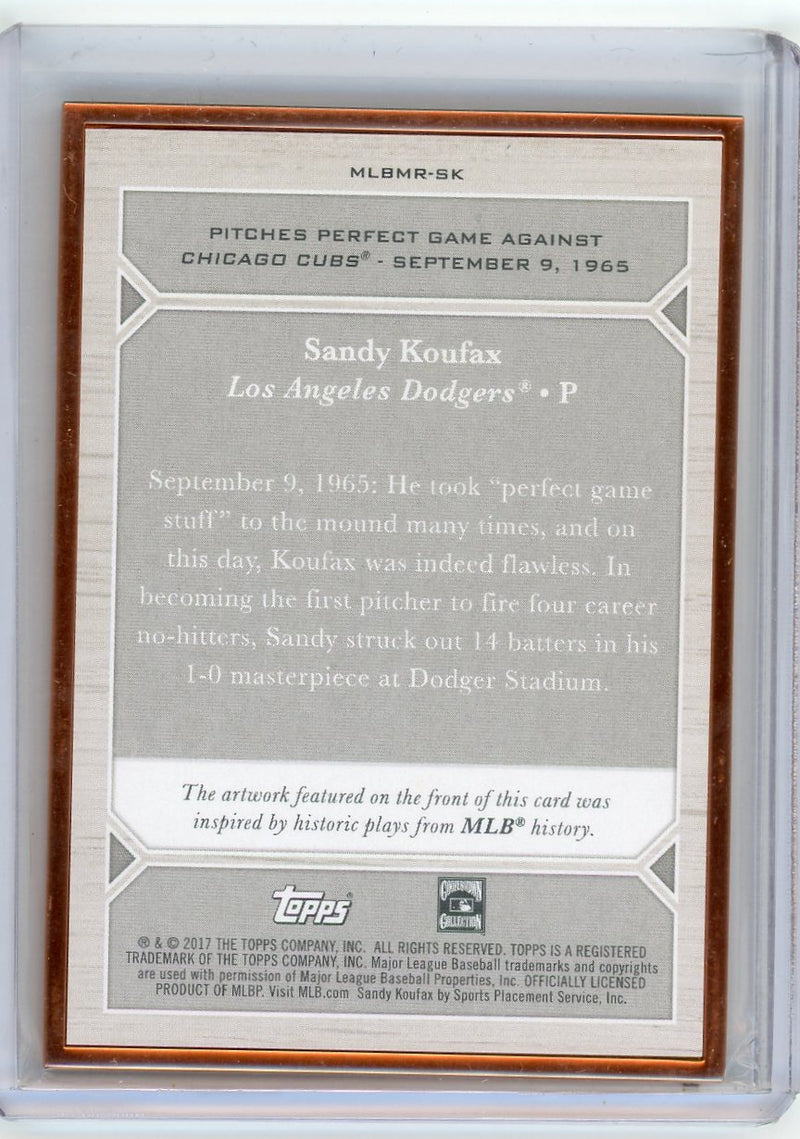 Sandy Koufax 2017 Topps Transcendent MLB Moments 