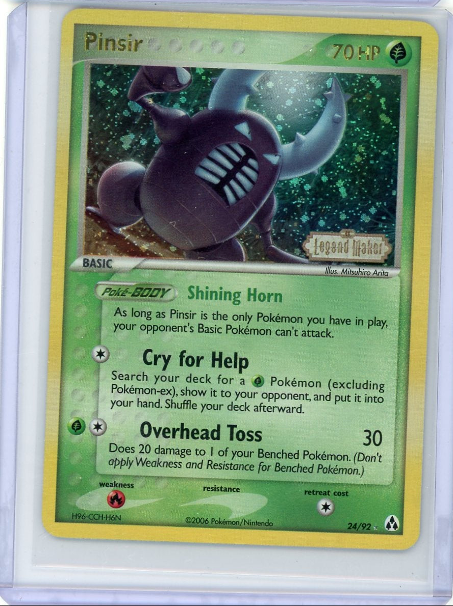 Pinsir Pokémon EX Legend Maker Reverse Holo #24/92