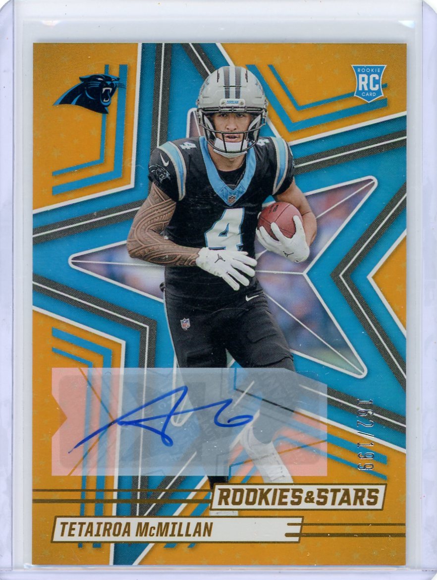 Tetairoa McMillan 2025 Panini Rookies & Stars Auto Orange #'d 162/199