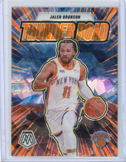 Jalen Brunson 2024-25 Panini Mosaic Thunder Road Orange Ice #'d 19/49